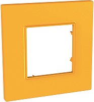 Рамка горизонтальная Schneider Electric Unica Quadro 1-м. оранжевый